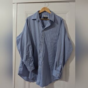 Joseph A Bank Long Sleeve Casual Blue Button Down Shirt
